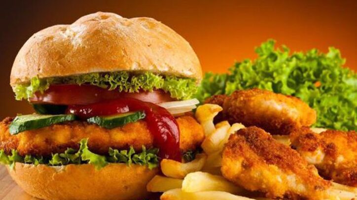 Nakakapinsalang mabilis na pagkain